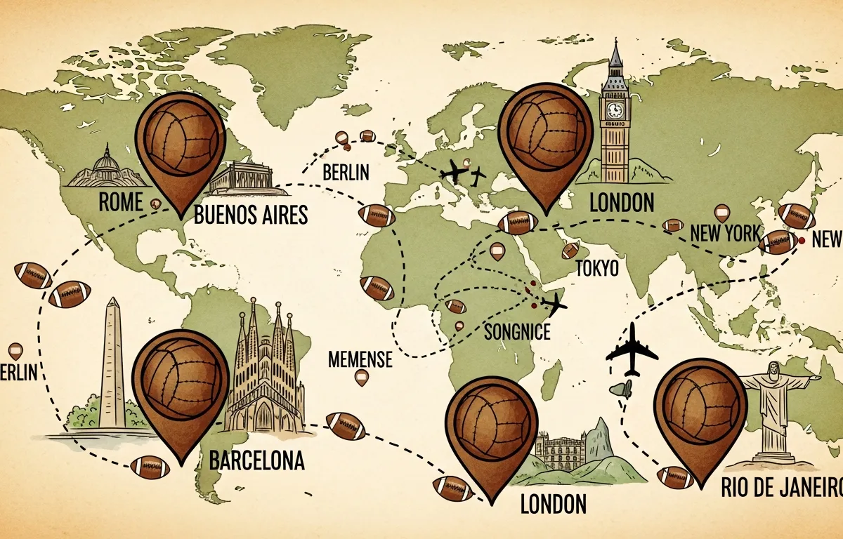 Rutas Futboleras: Un Paseo por los Íconos del Fútbol Mundial